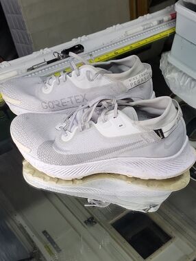 Mens 10  Nike Pegasus Trail 2 Gore-Tex in the Pure Platinum colorway. Very Nice